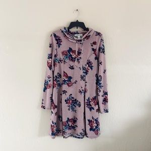 🌿Final Sale Eyeshadow Floral‎ Soft Knit Sweater Dress